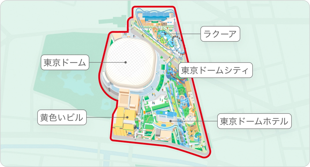 Map image of Tokyo Dome.