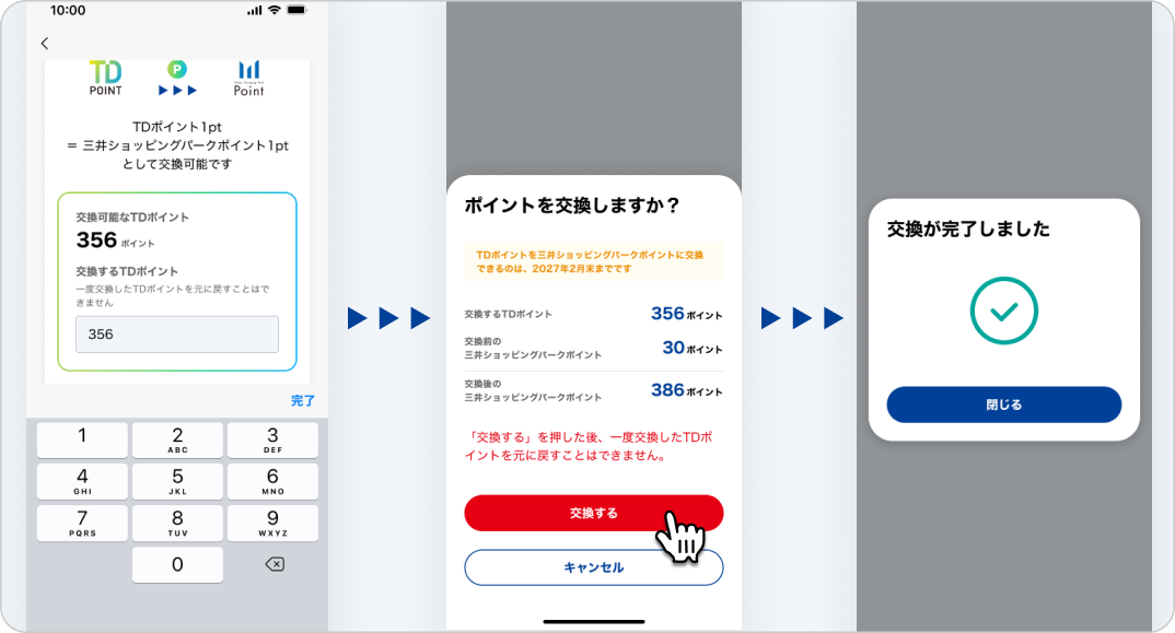 三井ショッピングパークポイントログイン画面のスクリーンショット
