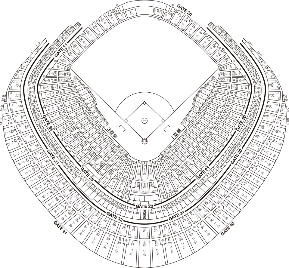 座席案内 東京ドーム 東京ドームシティ