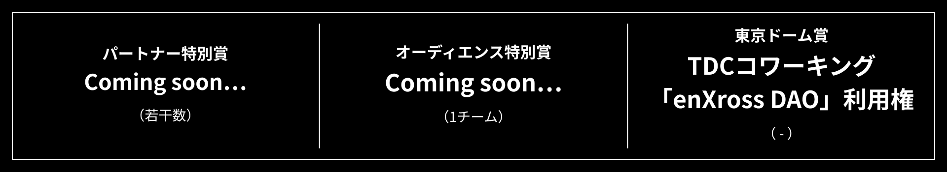 特別賞と東京ドーム賞